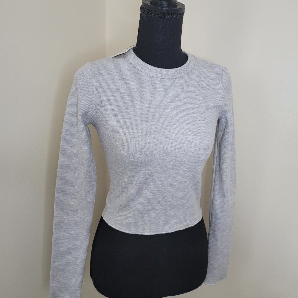 Cotton On Waffle Crew Neck Long Sleeve Top